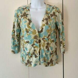 GAP Floral Button front Cardigan S